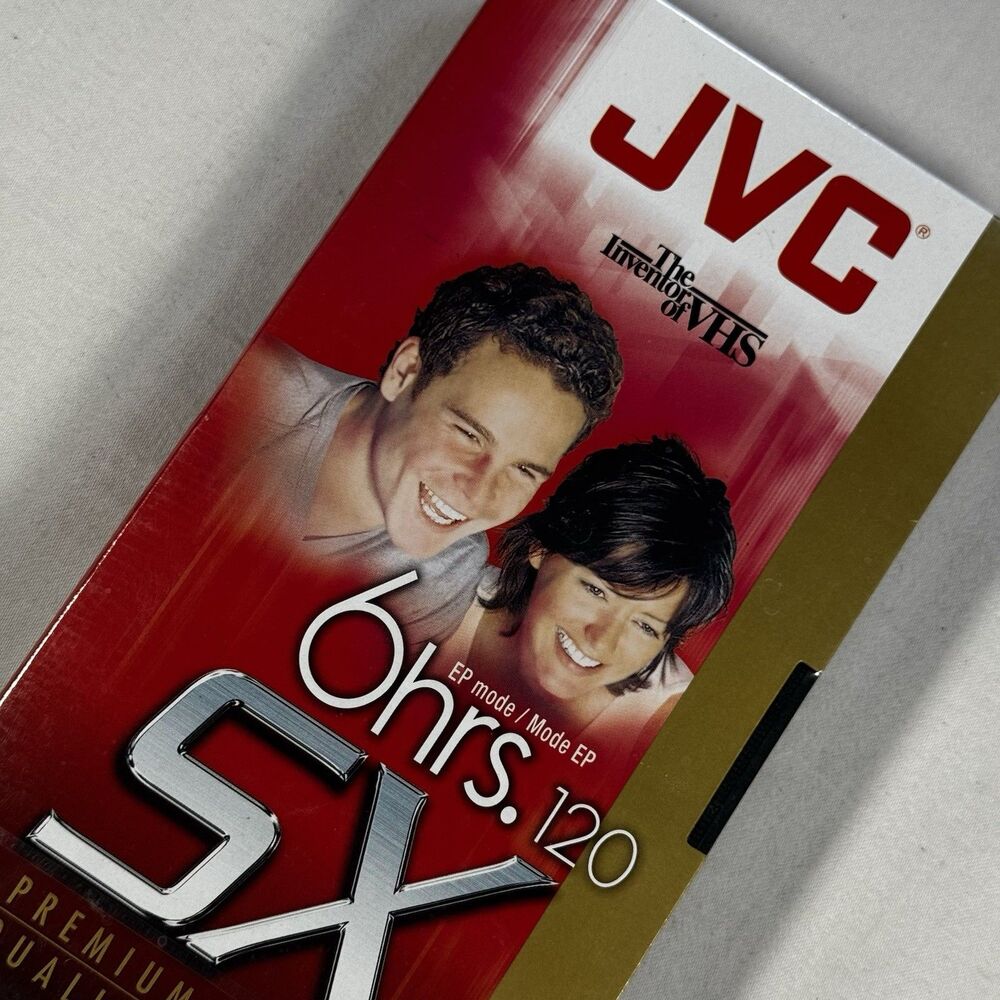 New JVC VHS T120 SX 6 Hour High Performance Premium Quality Blank Video Tape